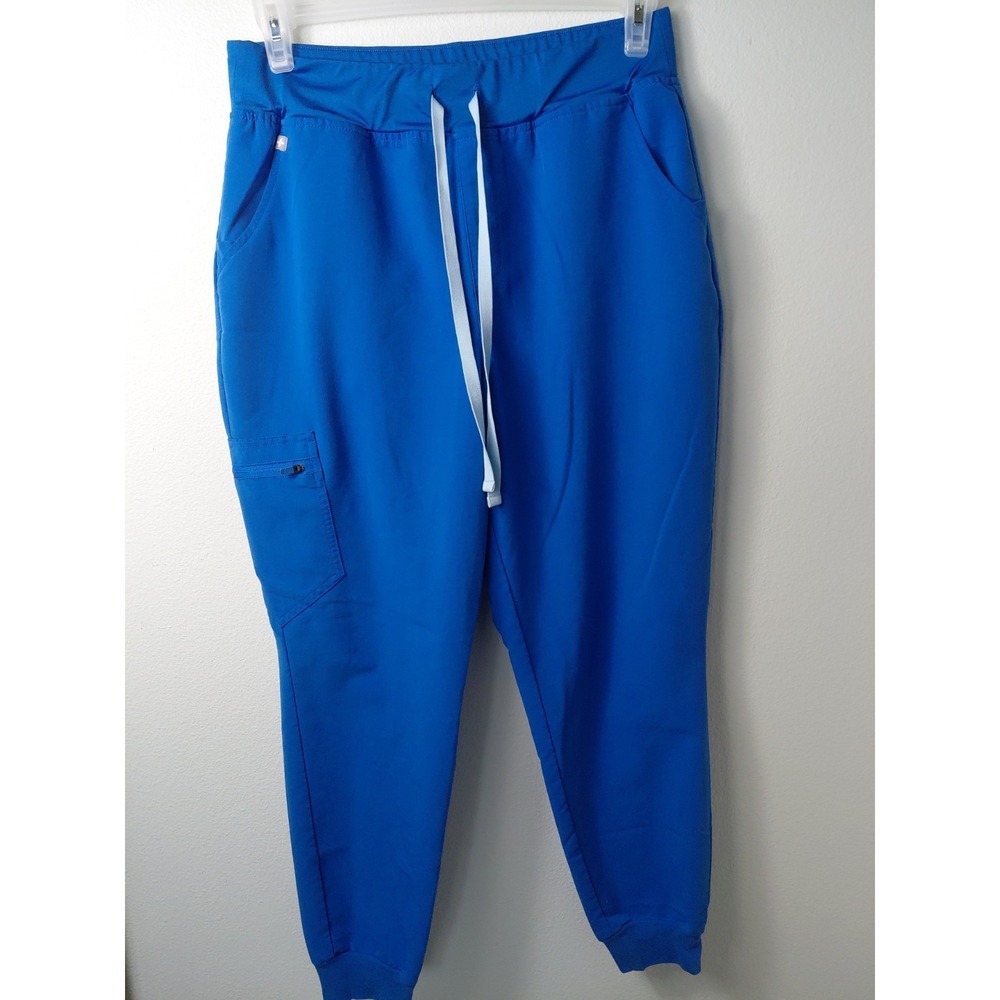 FIGS Zamora High Waisted Jogger Scrub Pants Capri Blue 2597 Size Large